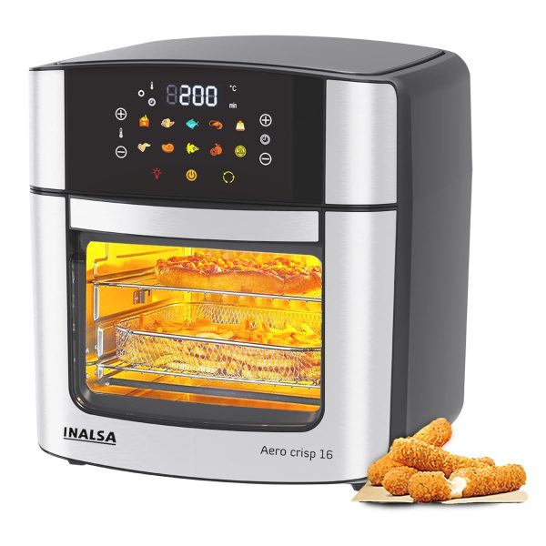 INALSA Air Fryer Oven|16L, 1800W|Stainless Steel Body12-in-1 Functions