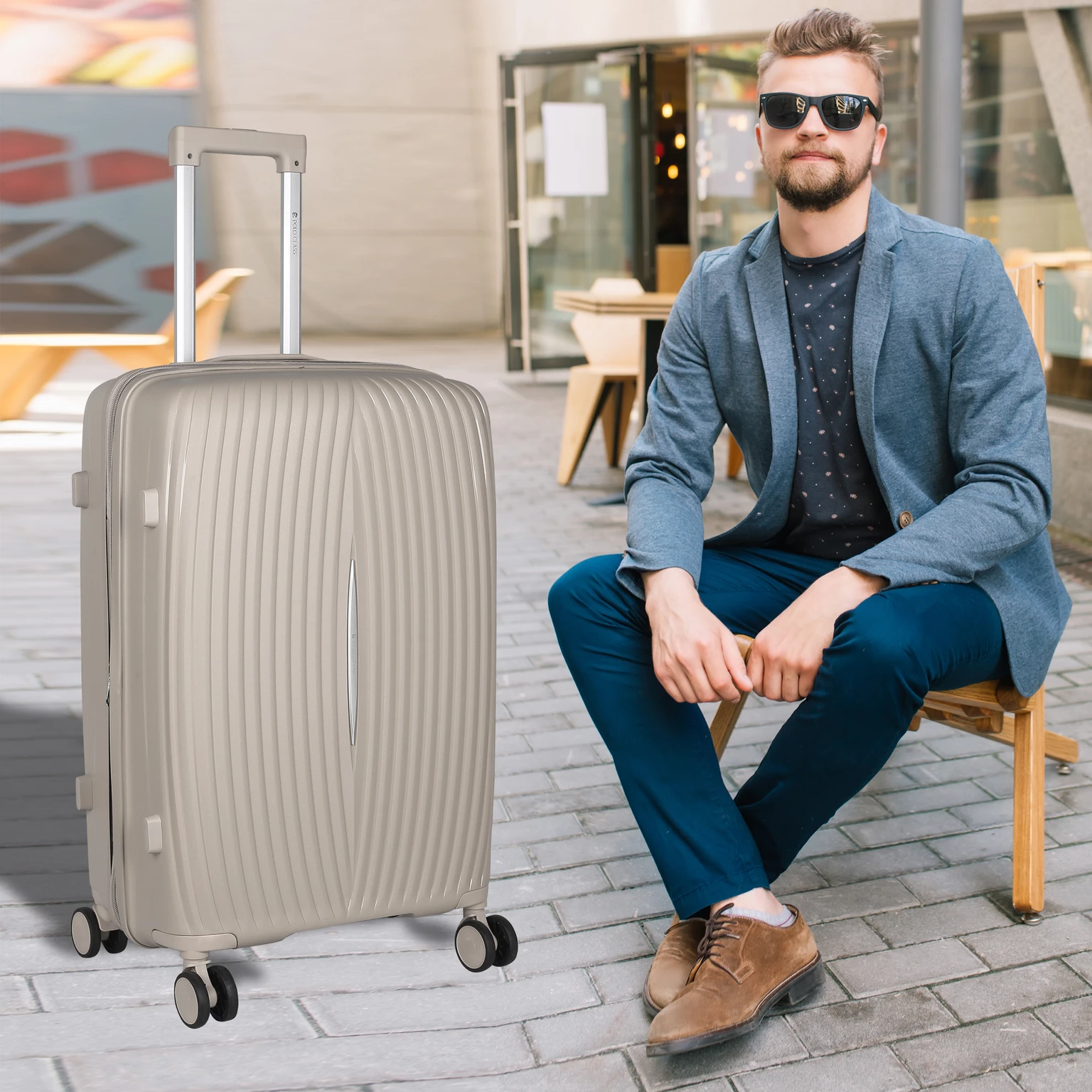 POLO CLASS Suitcases Hard Body Set of 4 Luggage 4 Wheels7
