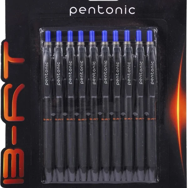 Pentonic B-RT 0.7 mm Retractable Ball Pen Blister  (Pack of 10, Ink Color - Blue)