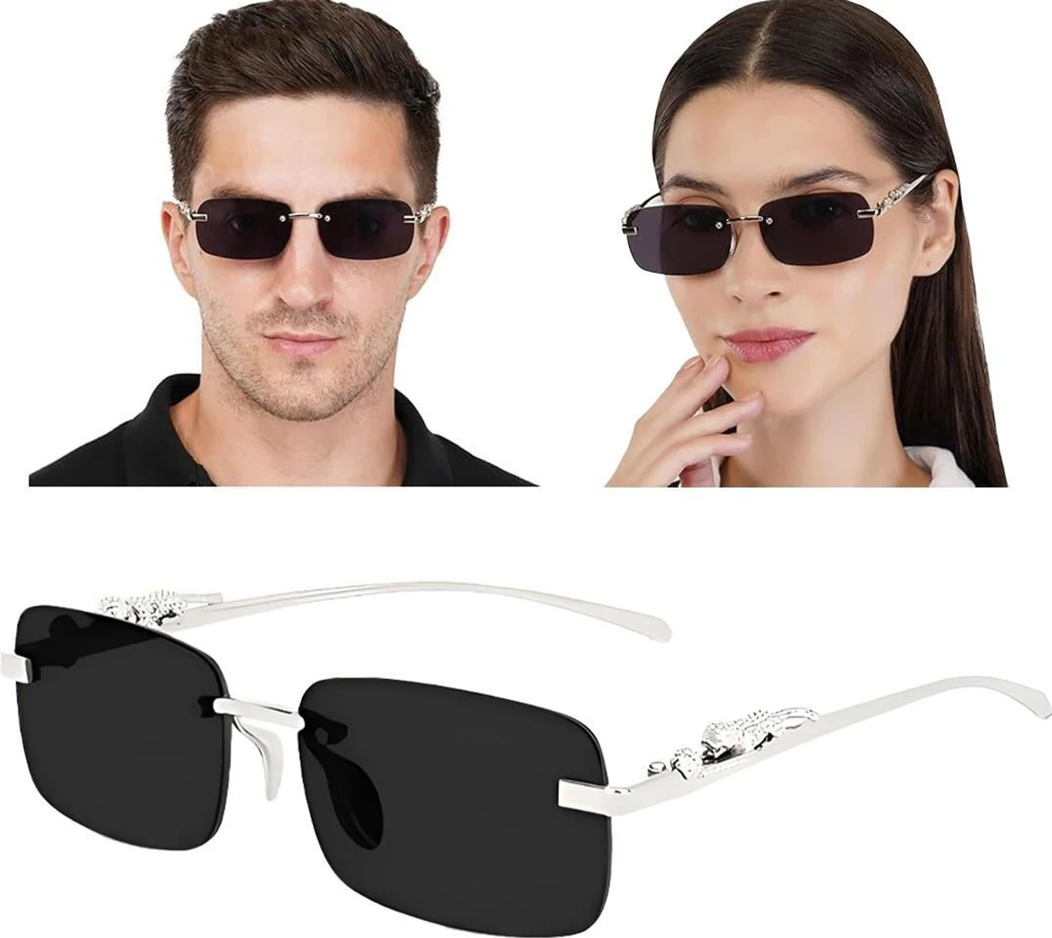 ROADWAY UV Protection Rectangular Sunglasses3
