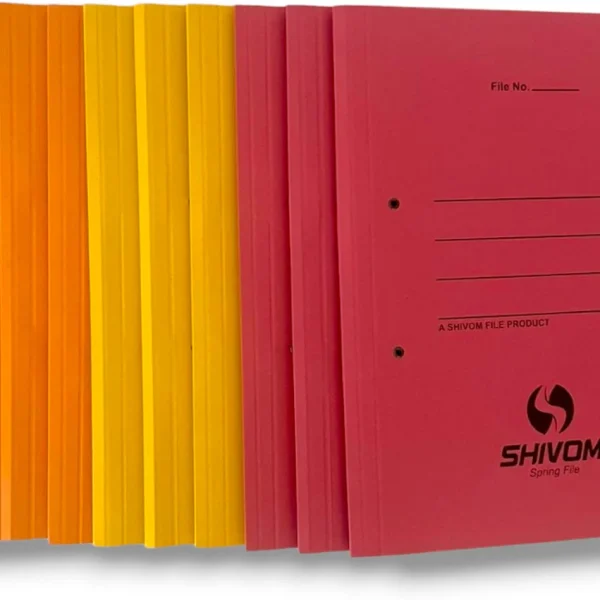 Shivom Cardboard SO01 SPRING FILE FOLDER ( Set Of 12, MULTICOLOR )