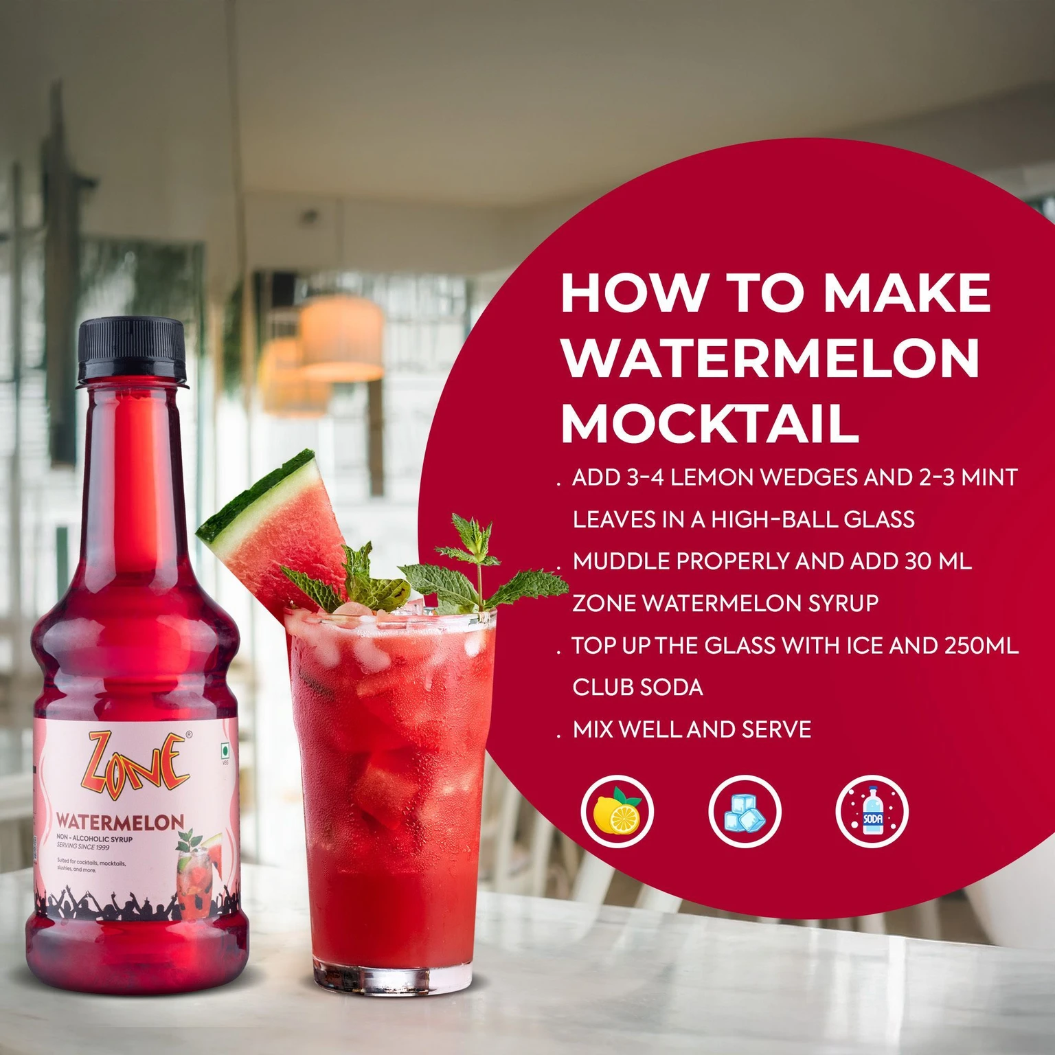 Watermelon Flavoured Syrup 300ml Watermelon4
