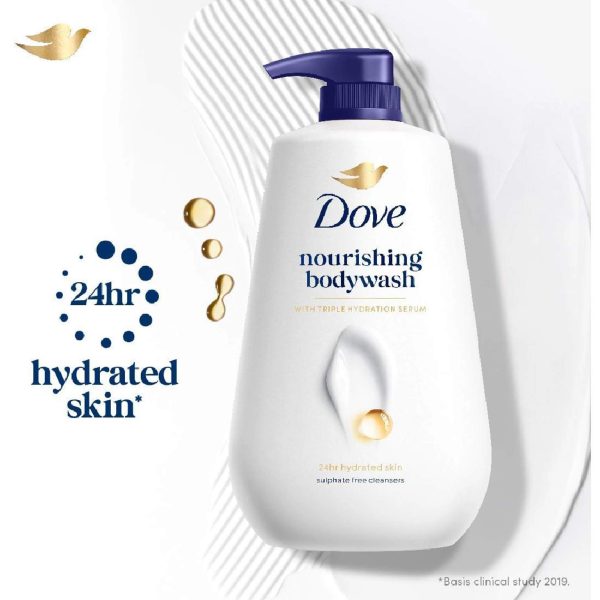 DOVE Nourishing Bodywash with Triple Hydration Serum (825 ml)