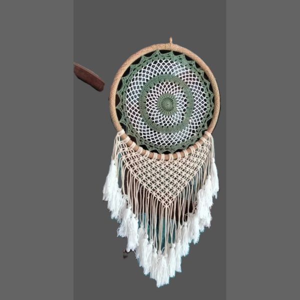 Dream Catcher Mehndi Green & White