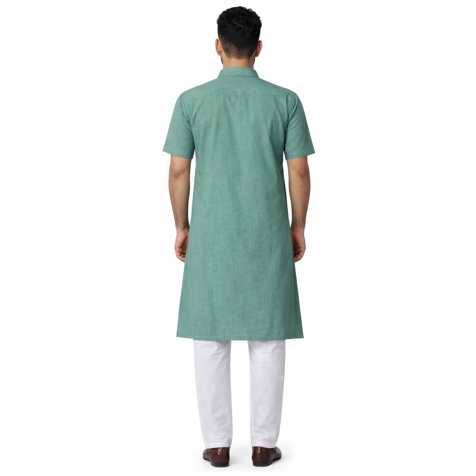 Men’s Solid Short Kurta Half Sleeves1