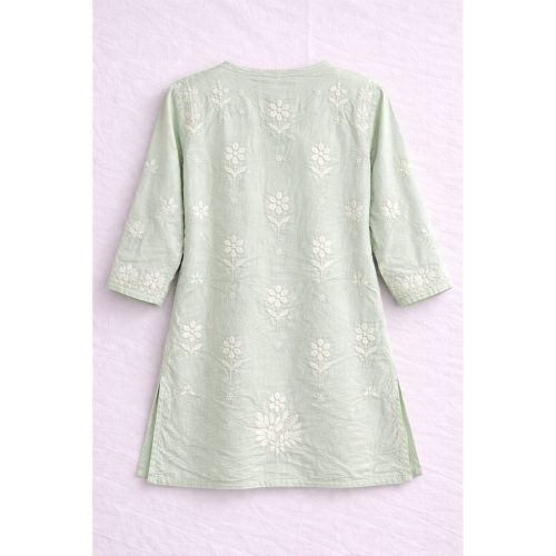 Light Green Chikankari Masline Top2